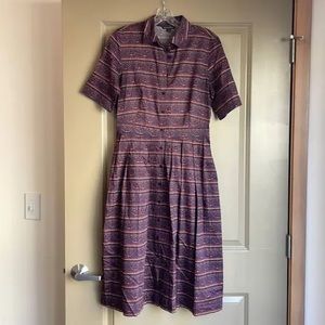 Brooks Brothers pleated shirt dress with pockets